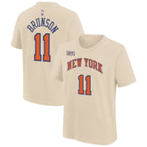Jalen Brunson New York Knicks Youth 2025/26 City Edition Name & Number T-Shirt Cream | Nike US