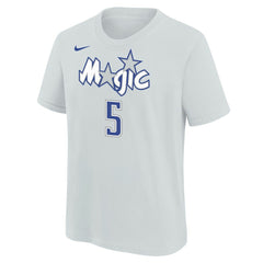 Paolo Banchero Orlando Magic Youth 2025/26 City Edition Name & Number T-Shirt Silver | Nike