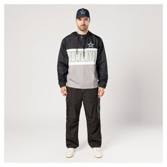 Dallas Cowboys New Era Ripstop Quarter-Zip Hooded Windbreaker Navy