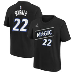 Franz Wagner Orlando Magic Jordan Brand Youth Statement Edition Name & Number T-Shirt Black