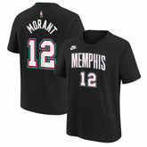 Ja Morant Memphis Grizzlies Youth Name & Number T-Shirt Classic Edition Black | Nike for sale