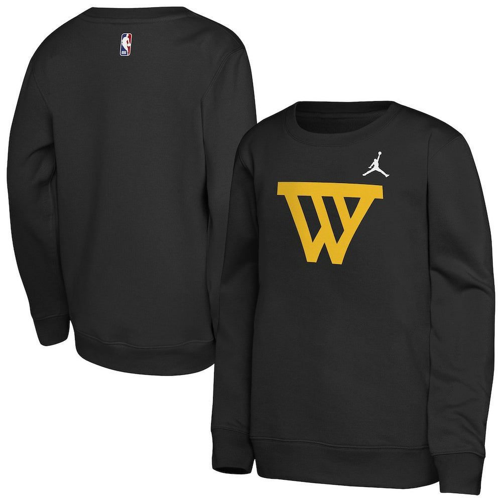 Golden State Warriors Jordan Brand Youth Courtside Statement Edition Sweatshirt Black