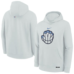 Memphis Grizzlies Youth 2025/26 City Edition Club Fleece Pullover Hoodie Silver | Nike Lifestyle