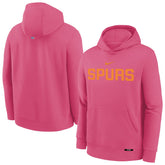 San Antonio Spurs Youth 2025/26 City Edition Club Fleece Pullover Hoodie Pink | Nike for sale