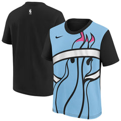 Miami Heat Youth 2025/26 City Edition Max90 T-Shirt Light Blue/Black | Nike for sale