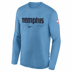 Memphis Grizzlies Youth 2025/26 City Edition Dri-Fit Long Sleeve Game Top Light Blue | Nike outlet