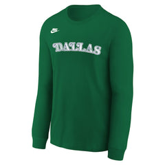 Dallas Mavericks Youth Hardwood Classics Essential Logo Max90 Long Sleeve T-Shirt for sale Green | Nike discount