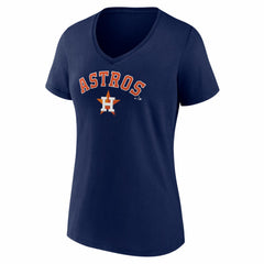 Houston Astros Women's Logo V-Neck T-Shirt - Navy - MLB Discount