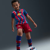 Barcelona Preschool 2025/26 Fourth Stadium Kit Set Blue/Red - Nike Discount