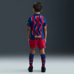 Barcelona Preschool 2025/26 Fourth Stadium Kit Set Blue/Red - Nike Discount