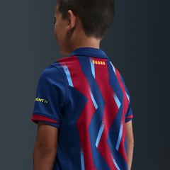 Barcelona Preschool 2025/26 Fourth Stadium Kit Set Blue/Red - Nike Discount