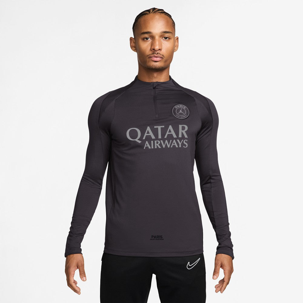 Paris Saint-Germain Strike Drill Quarter-Zip Long Sleeve Dri-FIT Top Anthracite - Nike for sale