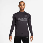 Paris Saint-Germain Strike Drill Quarter-Zip Long Sleeve Dri-FIT Top Anthracite - Nike for sale