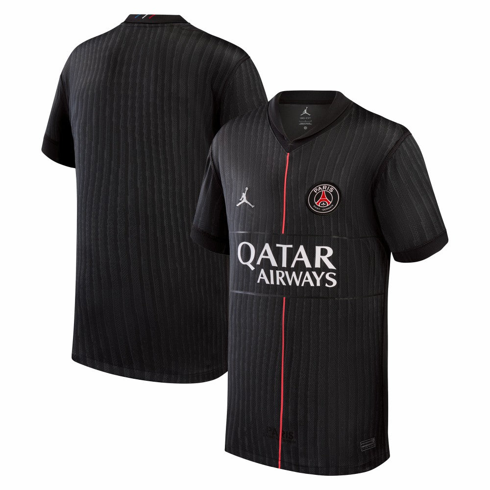 Paris Saint-Germain Jordan Brand Youth 2025/26 Fourth Replica Jersey Black - Jordan