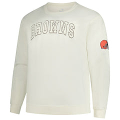 Cleveland Browns Profile Big & Tall Fleece Sweatshirt Cream
