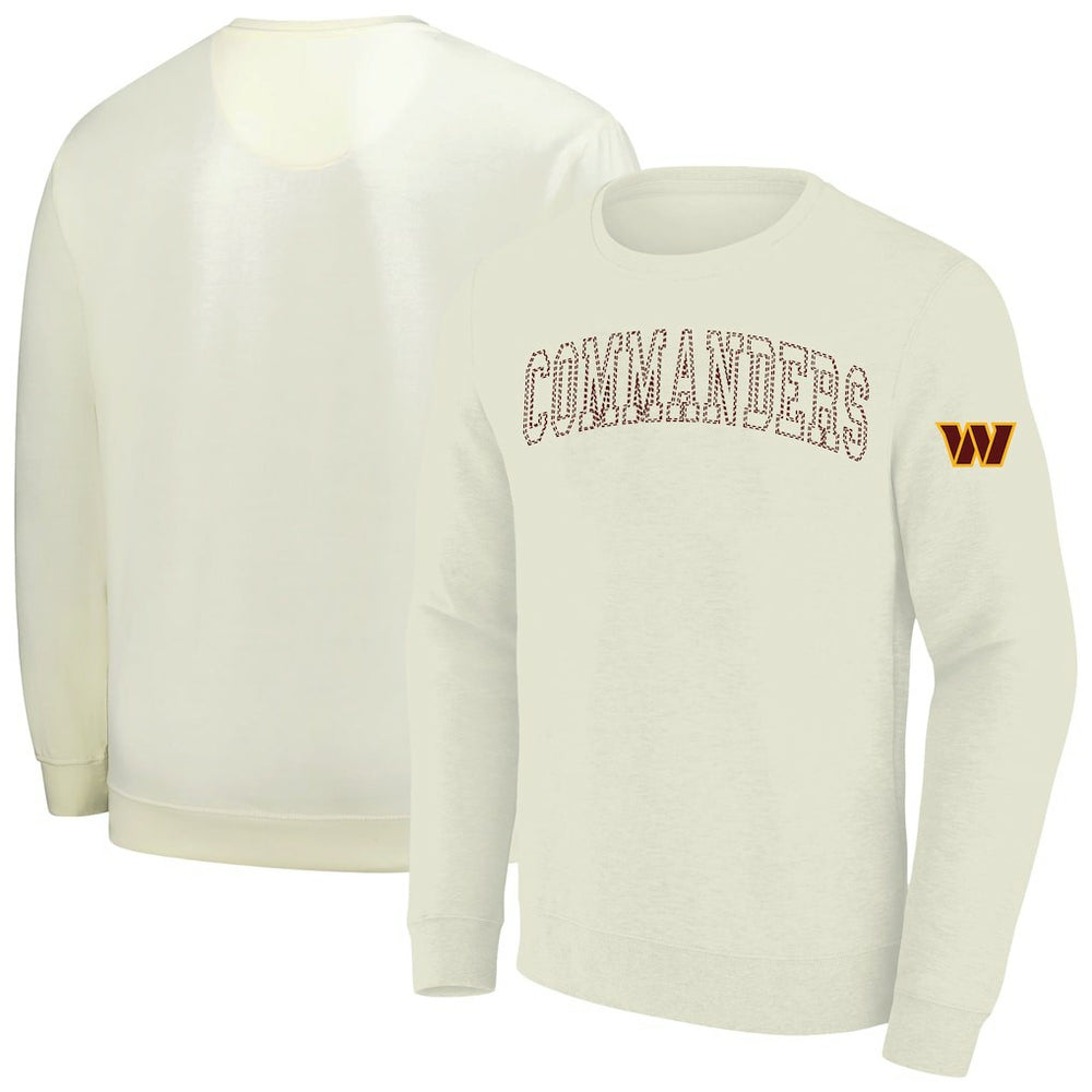 Washington Commanders Profile Big & Tall Fleece Sweatshirt Cream