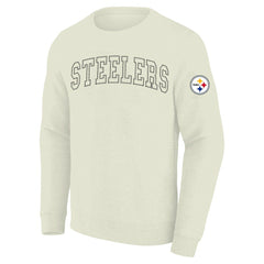 Pittsburgh Steelers Profile Big & Tall Fleece Sweatshirt Cream