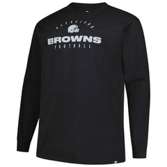Fanatics Cleveland Browns Big & Tall Coverage Scheme Long Sleeve T-Shirt Black