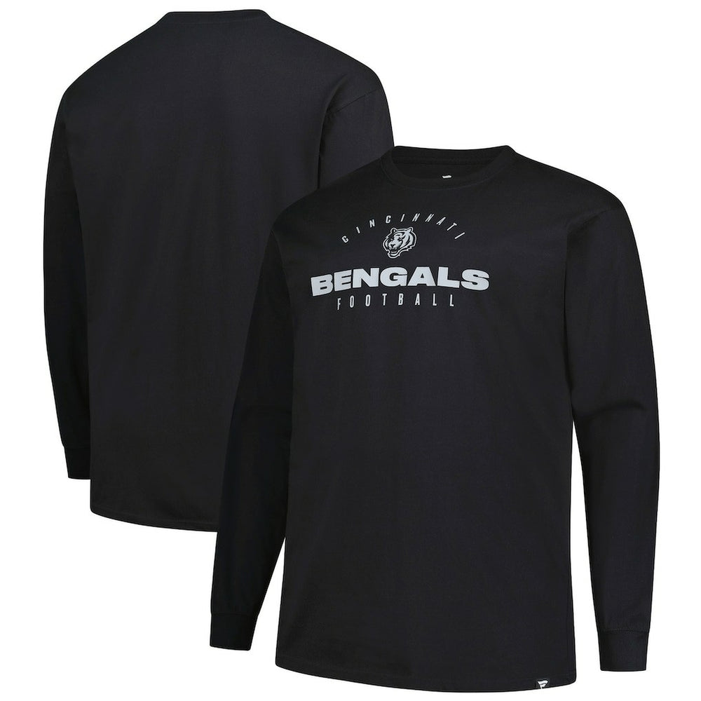 Fanatics Cincinnati Bengals Big & Tall Coverage Scheme Long Sleeve T-Shirt Black