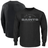 Fanatics New Orleans Saints Big & Tall Coverage Scheme Long Sleeve T-Shirt Black