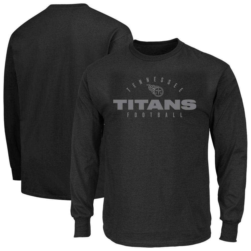 Fanatics Tennessee Titans Big & Tall Coverage Scheme Long Sleeve T-Shirt Black
