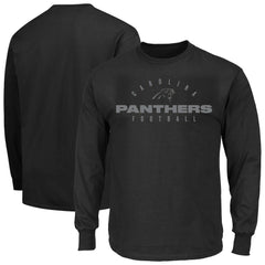 Fanatics Carolina Panthers Big & Tall Coverage Scheme Long Sleeve T-Shirt Black