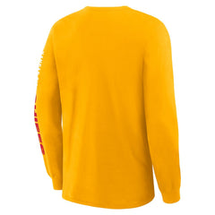Fanatics Kansas City Chiefs Big & Tall Clock Management Legacy Long Sleeve T-Shirt Gold