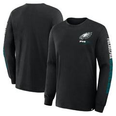 Fanatics Philadelphia Eagles Big & Tall Clock Management Legacy Long Sleeve T-Shirt Black