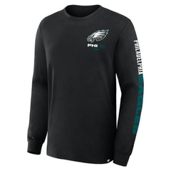 Fanatics Philadelphia Eagles Big & Tall Clock Management Legacy Long Sleeve T-Shirt Black