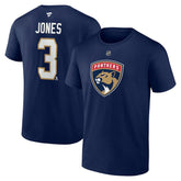 Seth Jones Florida Panthers Fanatics Authentic Stack Name & Number T-Shirt - Navy - NHL 202959037