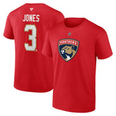 Seth Jones Florida Panthers Fanatics Authentic Stack Name & Number T-Shirt - Red - NHL 202959038