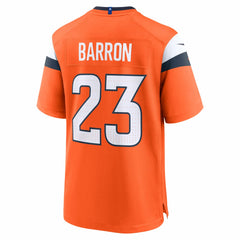 Nike Jahdae Barron Denver Broncos 2025 NFL Draft First Round Pick Game Jersey Orange