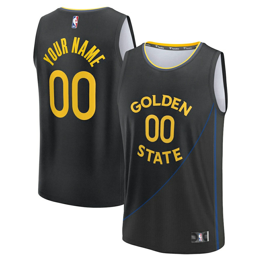 Golden State Warriors Fast Break Custom Jersey for sale Statement Editi- Black | Fanatics Lifestyle
