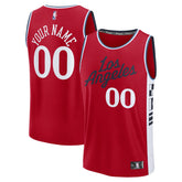 LA Clippers Youth Fast Break Custom Replica Jersey Red Statement Edition | Fanatics Lifestyle