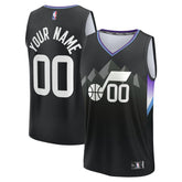 Utah Jazz Youth Fast Break Custom Replica Jersey Black Statement Edition | Fanatics discount