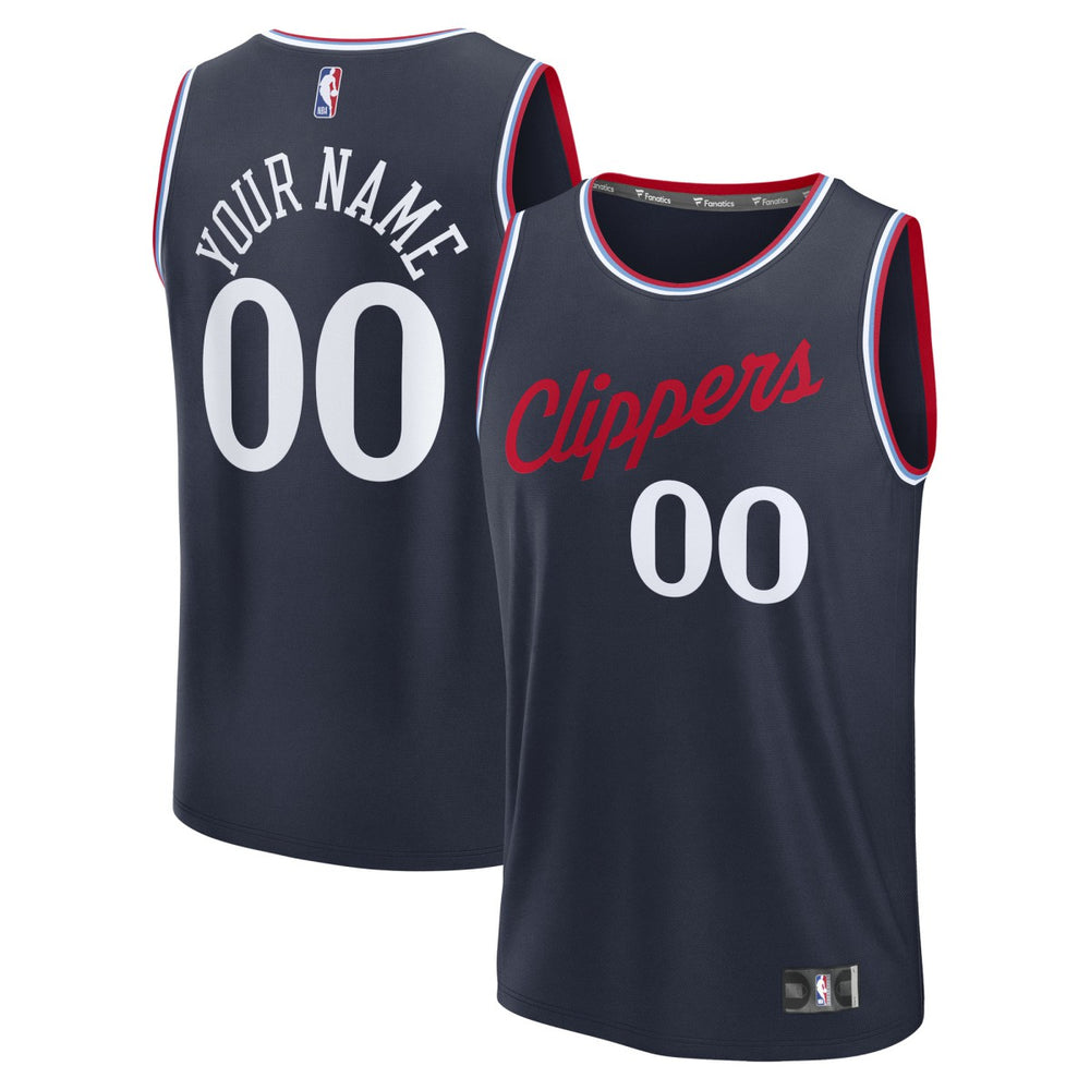 LA Clippers Fast Break Custom Jersey Icon Edition Navy | Fanatics
