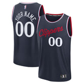 LA Clippers Youth Fast Break Custom Replica Jersey Navy Icon Edition | Fanatics for sale
