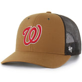 Washington Nationals Carhartt x '47 Trucker Adjustable Hat - Brown - 47 brand Discount