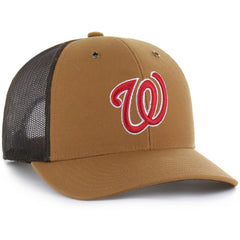 Washington Nationals Carhartt x '47 Trucker Adjustable Hat - Brown - 47 brand Discount
