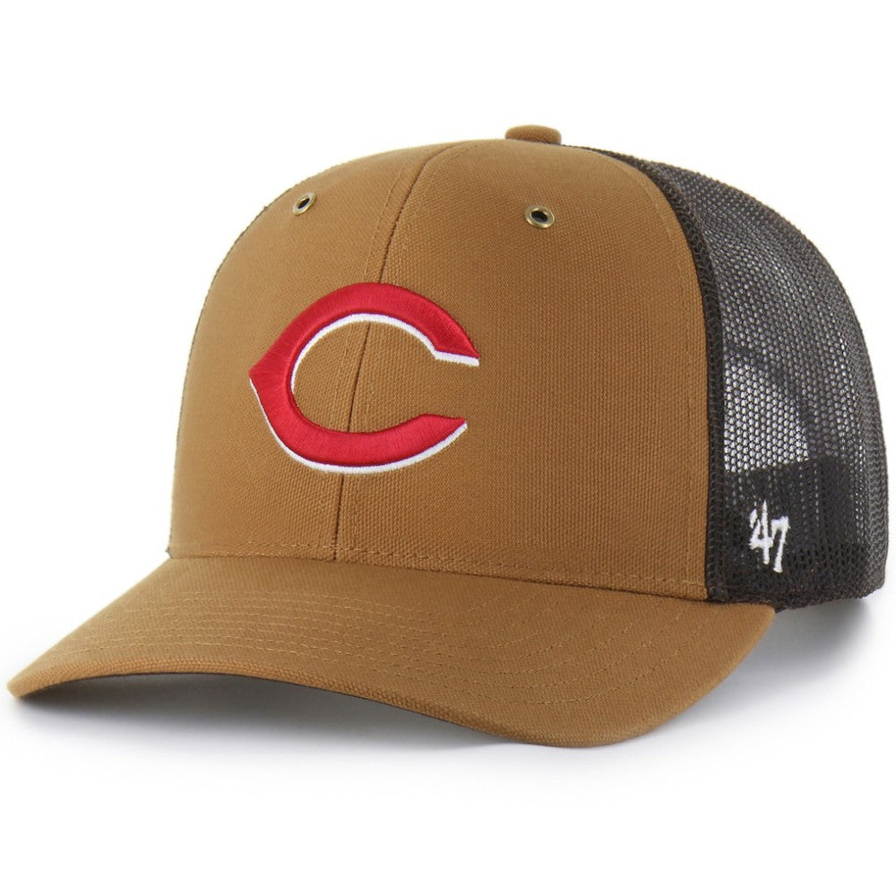 Cincinnati Reds Carhartt x '47 Trucker Adjustable Hat - Brown - 47 brand Sale