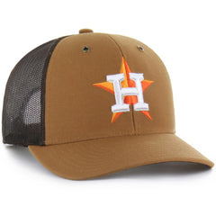 Houston Astros Carhartt x '47 Trucker Adjustable Hat - Brown - 47 brand Lifestyle