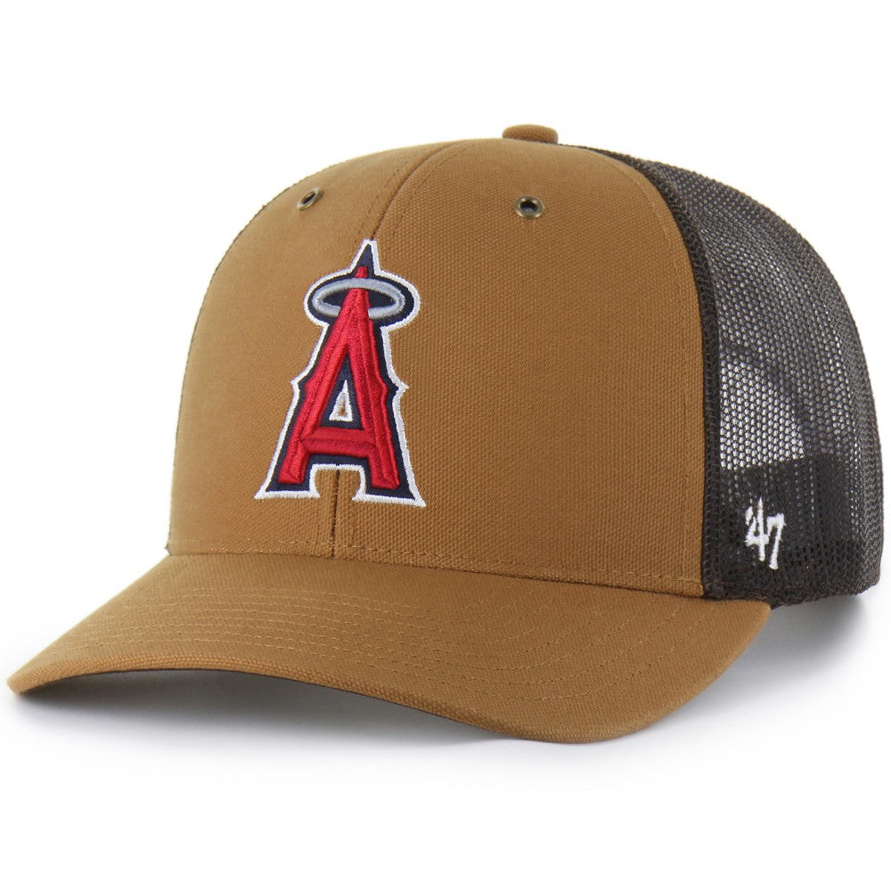 Los Angeles Angels Carhartt x '47 Trucker Adjustable Hat - Brown - 47 brand Sale