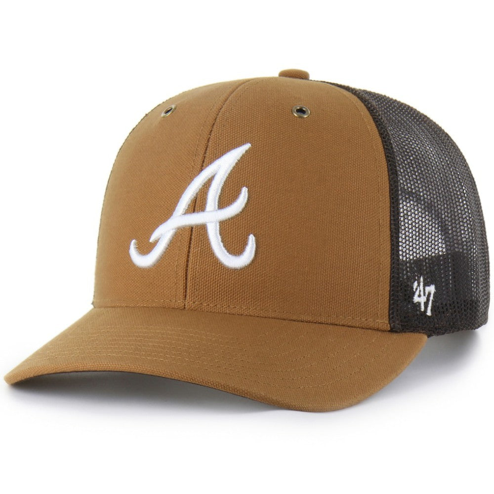 Atlanta Braves Carhartt x '47 Trucker Adjustable Hat - Brown - 47 brand on Sale