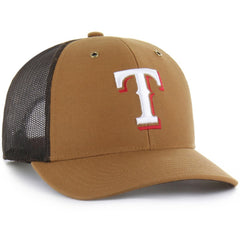 Texas Rangers Carhartt x '47 Trucker Adjustable Hat - Brown - 47 brand Discount