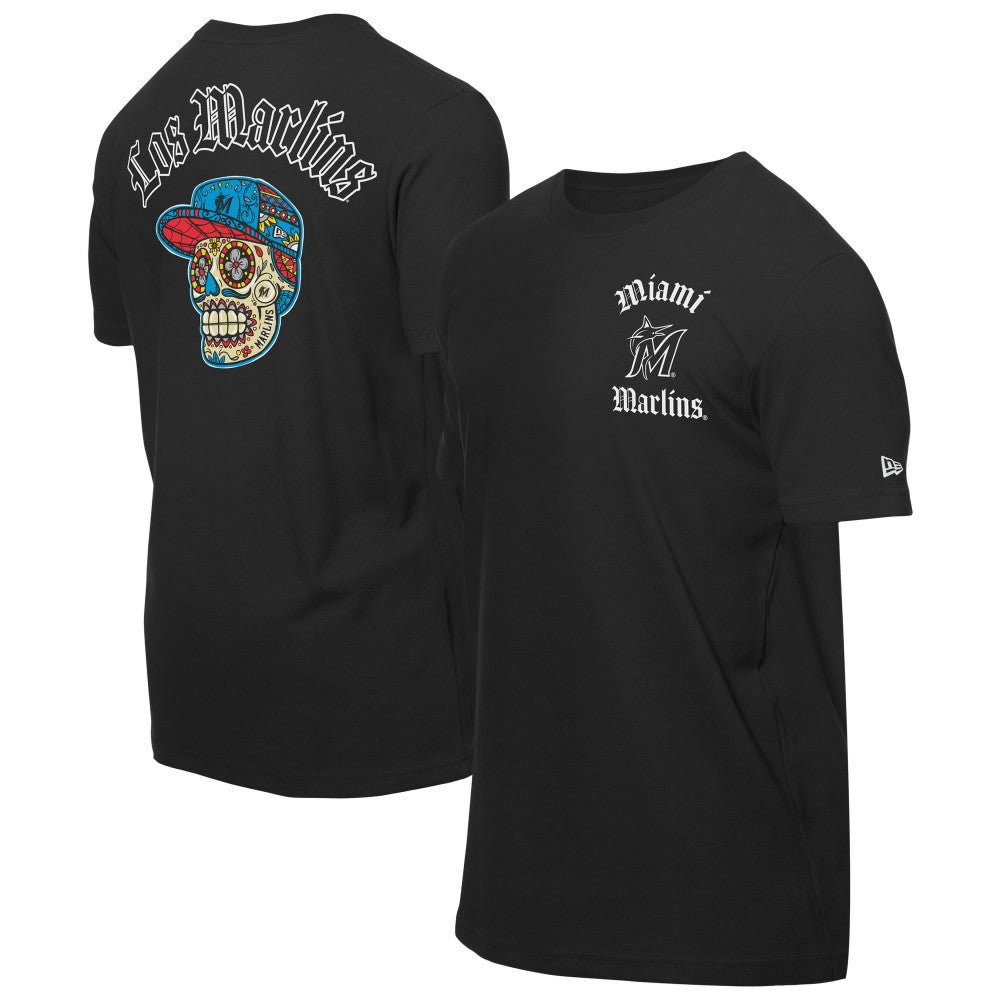 Miami Marlins New Era Sugar Skulls T-Shirt - Black - New Era Sale