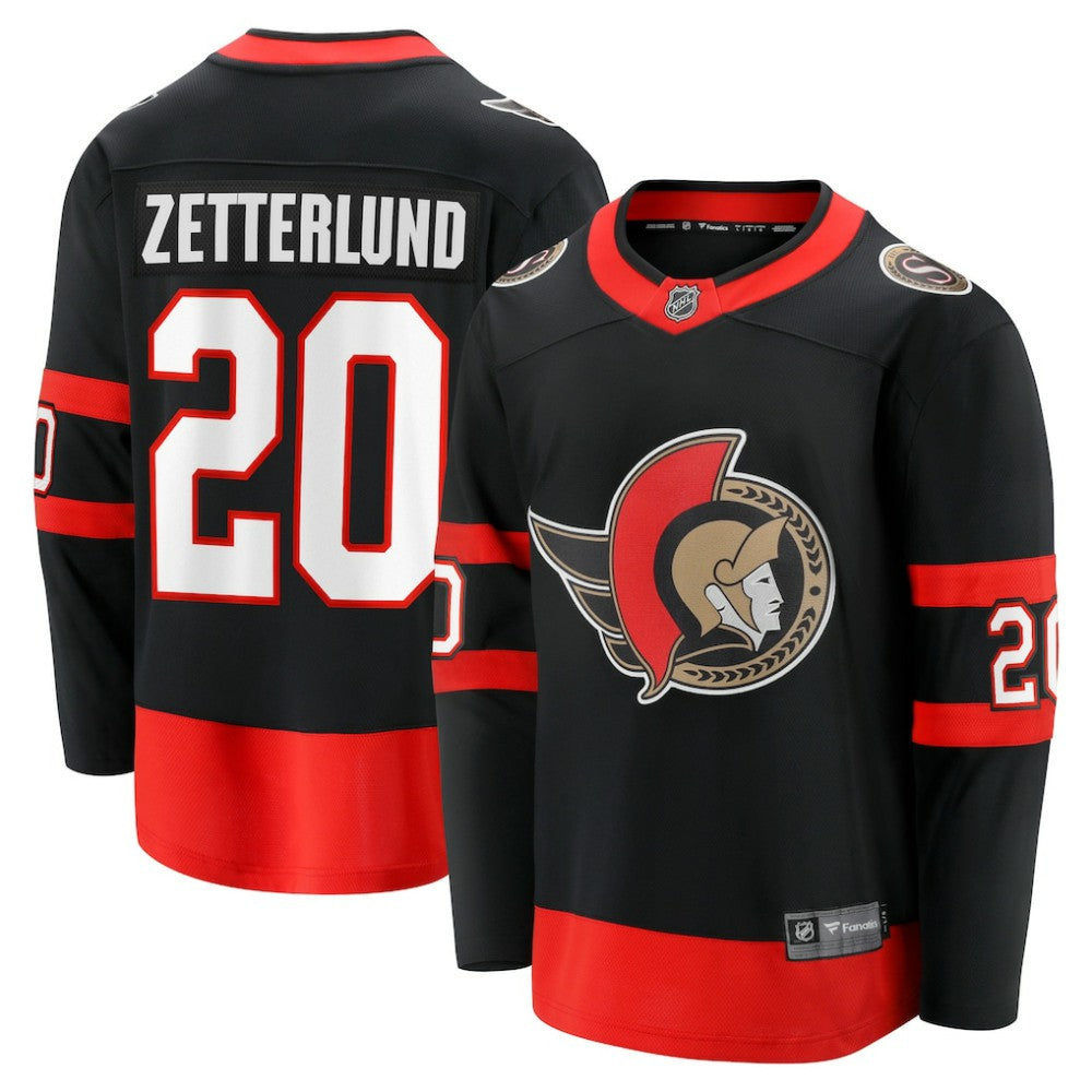 Fabian Zetterlund Ottawa Senators Fanatics Home Breakaway Jersey - Black - NHL 202972832
