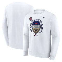 Alexander Ovechkin Washington Capitals Fanatics NHL All-Time Leading Goal Scorer GR8 Caricature Fleece Pullover Sweatshirt - White - NHL 202976014