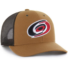 Carolina Hurricanes Carhartt x '47 Trucker Adjustable Hat - Brown - NHL 202982321
