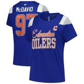 Connor McDavid Edmonton Oilers Fanatics Women's Plus Size Name & Number Scoop Neck T-Shirt - Royal - NHL 202983344
