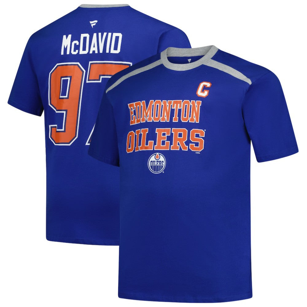 Connor McDavid Edmonton Oilers Profile Big & Tall Name & Number T-Shirt - Royal - NHL 202983351
